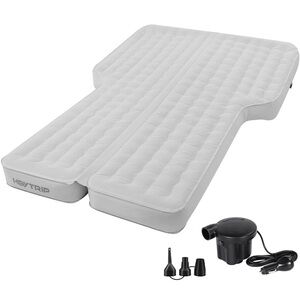 Gray Inflatable Car Mattress with Pump
